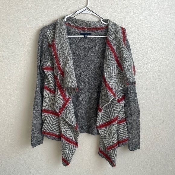 American‎ Eagle Outfitters Cardigan Sweater Open Front Aztec Print XS - Picture 1 of 9